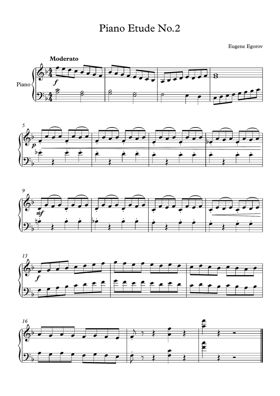 15 Easy Piano Etudes Piano Method scores gallery preview page 3