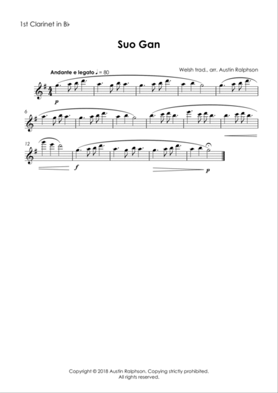 Suo Gan - clarinet quintet Clarinet Quintet scores gallery preview page 3