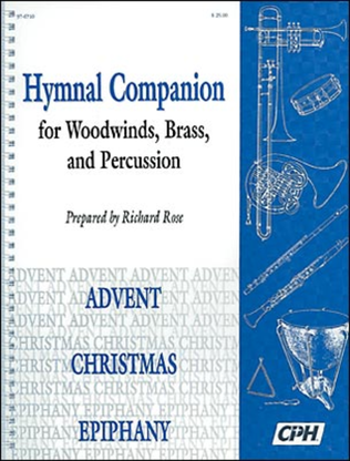 Book cover for Hymnal Companion for Woodwinds, Brass and Percussion: Advent, Christmas, Epiphany