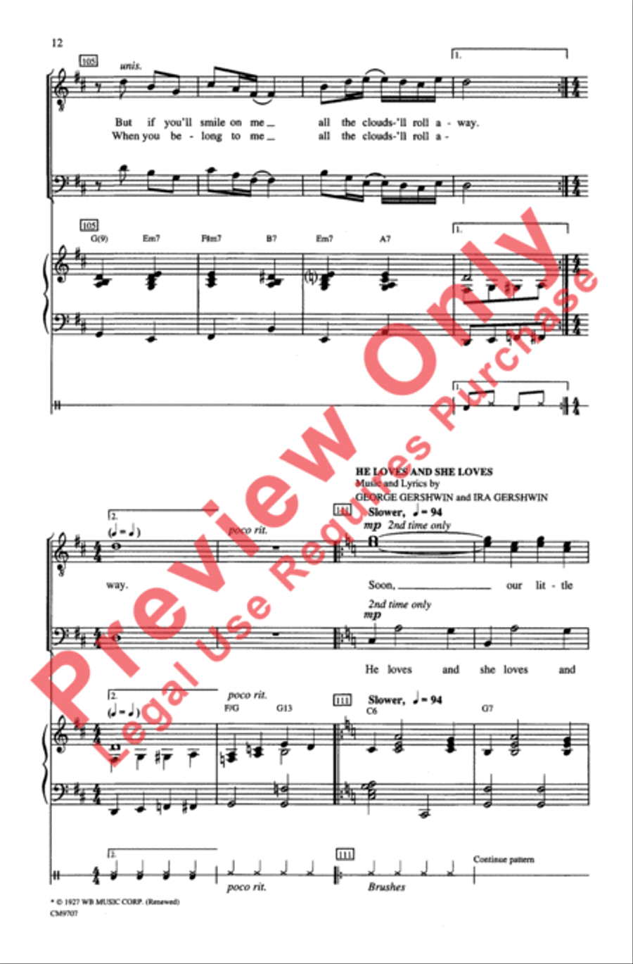 Gershwin Showcase Gershwin Showcase Men's Choir scores gallery preview page 12