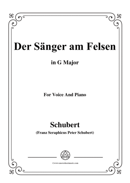 Schubert-Der Sänger am Felsen,in G Major,for Voice&Piano image number null
