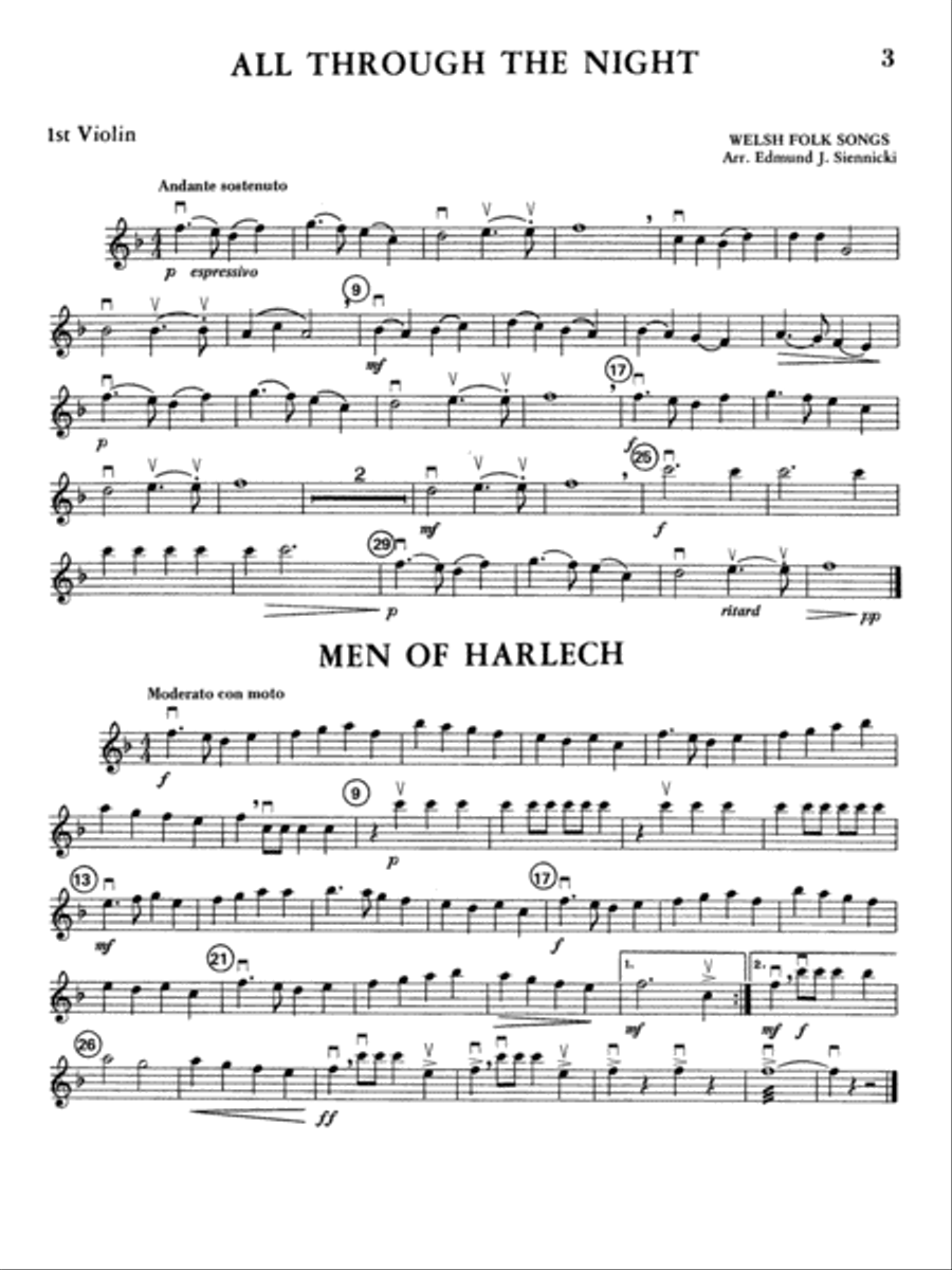 Highland/Etling Violin Quartet Series: Set 1: 1st Violin Violin scores gallery preview page 3