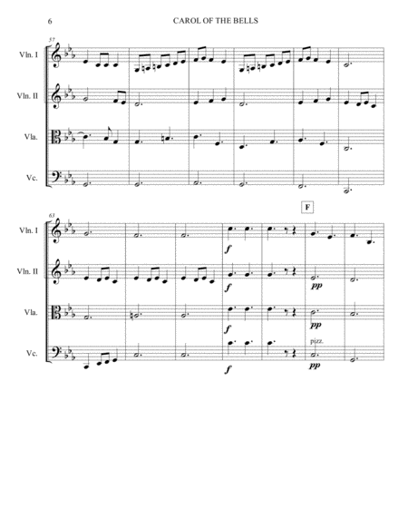 Carol Of The Bells - Pentatonix - Strings Quartet image number null
