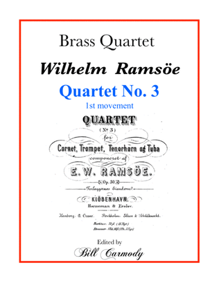 Book cover for Ramsöe Brass Quartet Nr. 3, 1st mvt.