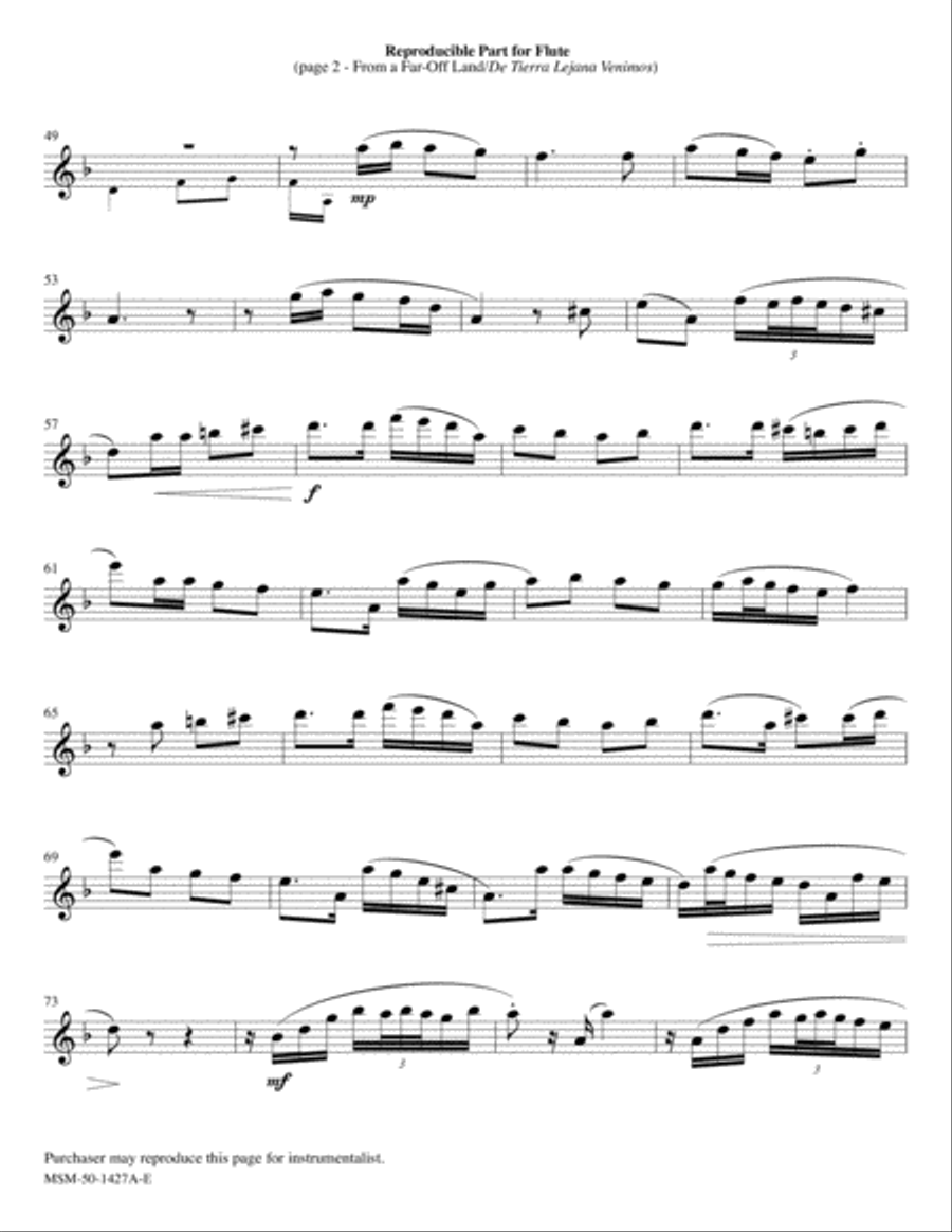 From a Far-Off Land De Tierra Lejana Venimos Choir scores gallery preview page 2
