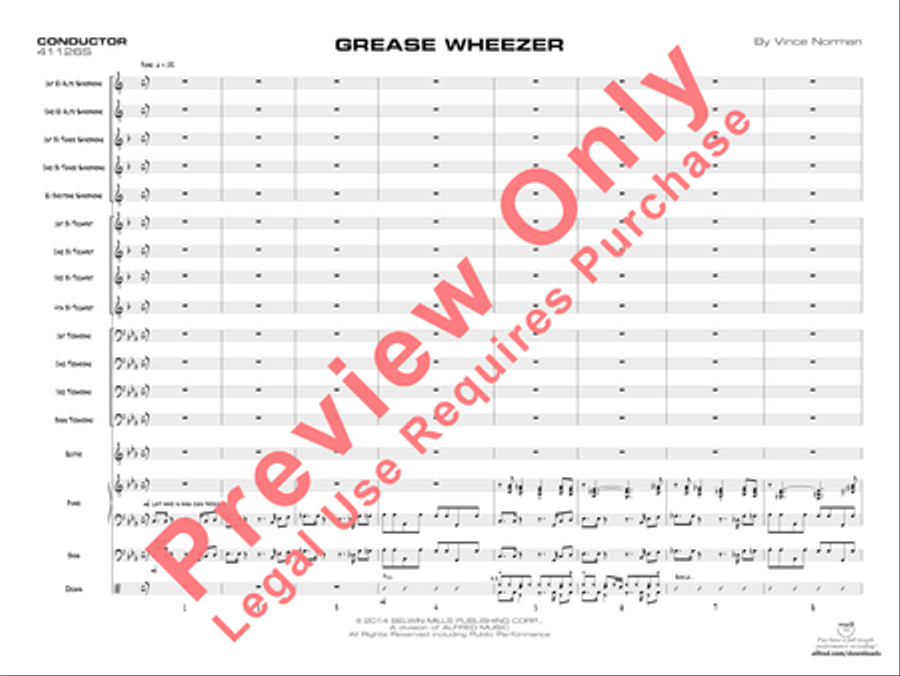Grease Wheezer Jazz Ensemble scores gallery preview page 4