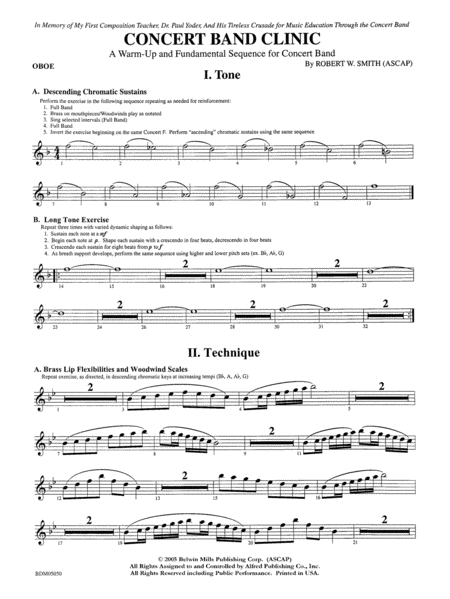 Concert Band Clinic (A Warm-Up and Fundamental Sequence for Concert Band): Oboe