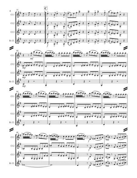 Mozart - Serenade in G, 'Eine kleine Nachtmusik' (for Clarinet Quartet) image number null