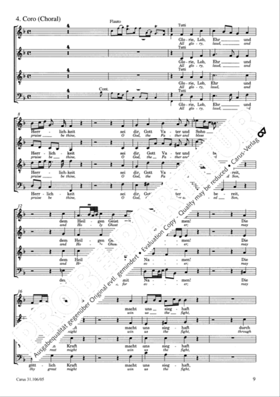 God's own time is the time appointed (Gottes Zeit ist die allerbeste Zeit) 4-Part scores gallery preview page 10