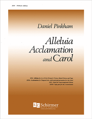 Alleluia, Acclamation and Carol: I. Alleluia