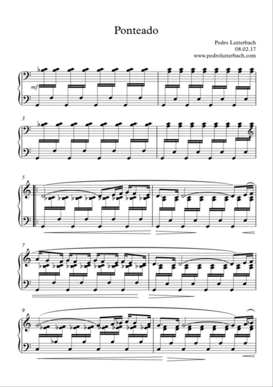 Ponteado Piano Solo scores gallery preview page 1