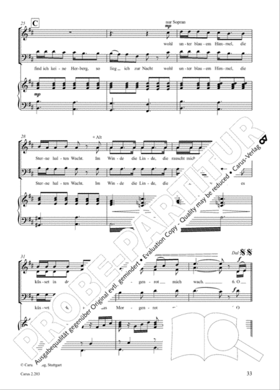 Loreley. Folk songs for choir (Loreley. Volkslieder fur Chor) Choir scores gallery preview page 40