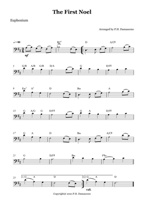 The First Noel - Euphonium Solo with Chords
