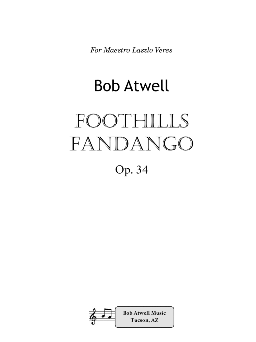 Foothills Fandango Full Orchestra scores gallery preview page 1