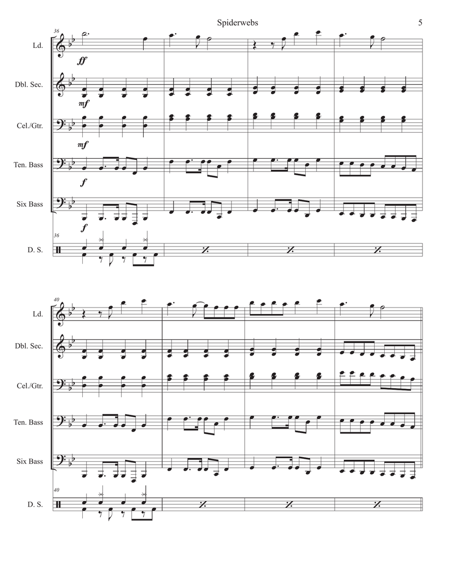Spiderwebs Steel Drum Band scores gallery preview page 6