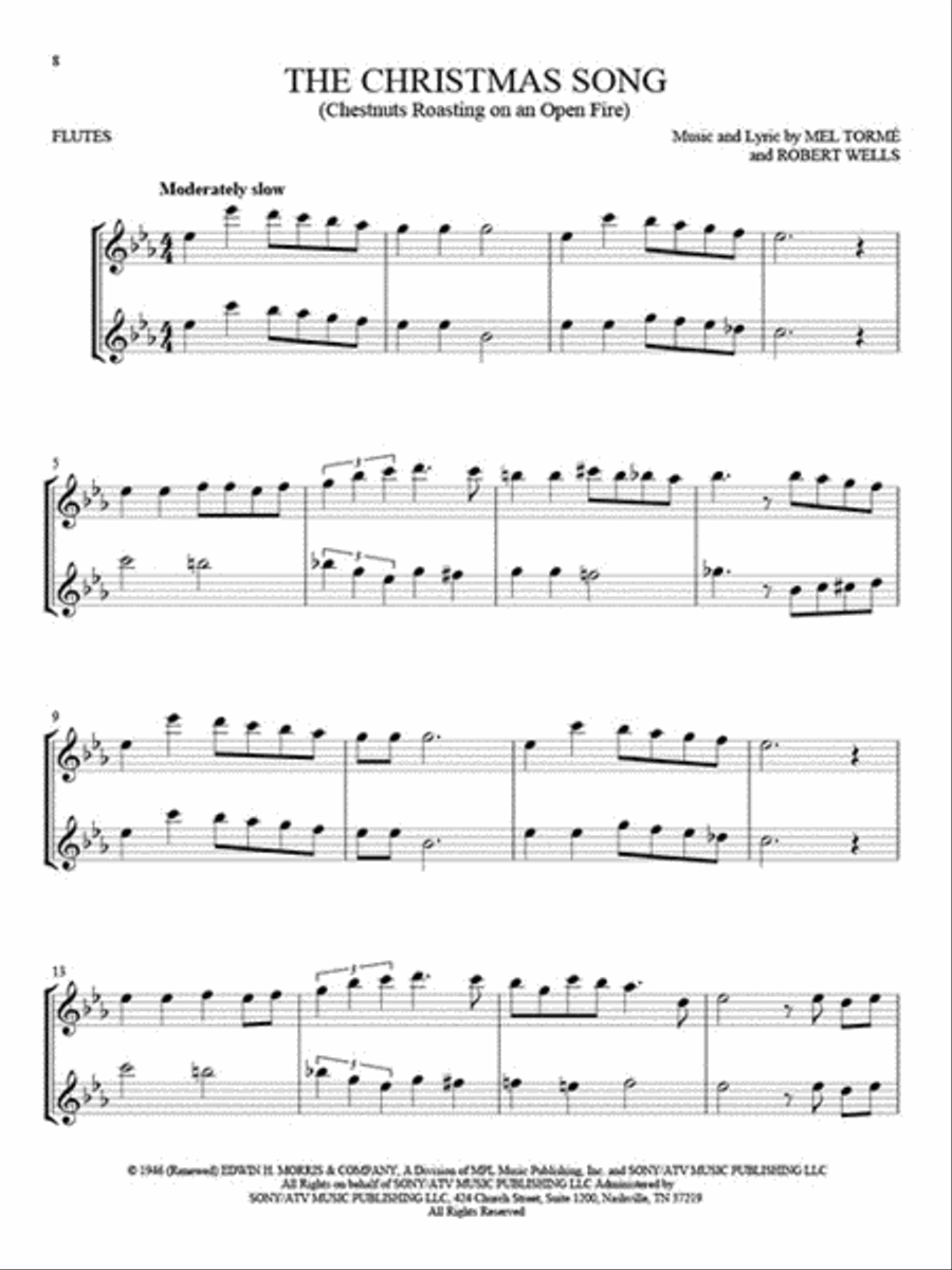 Christmas Hits for Two Flutes Flute Duet scores gallery preview page 5