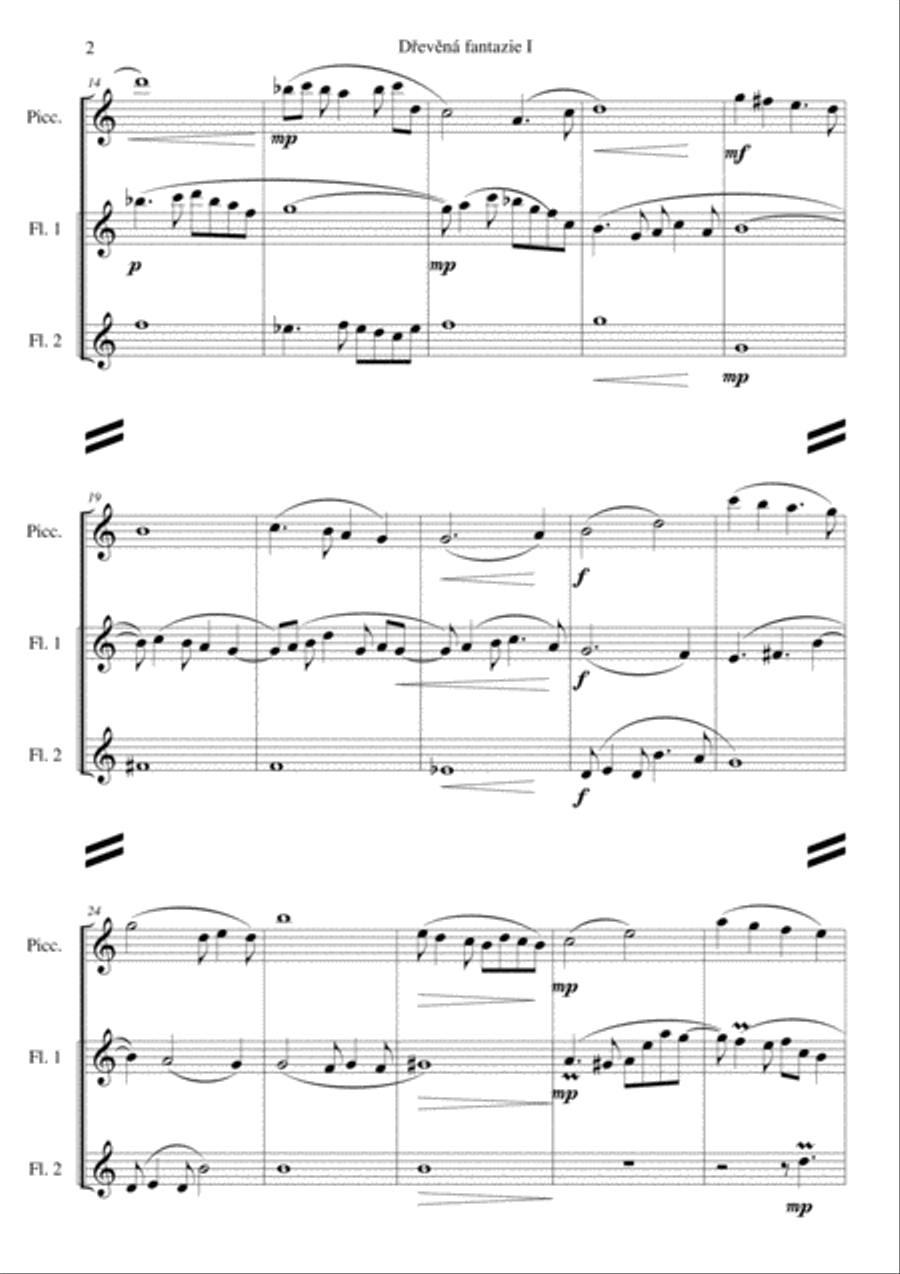 Wooden fantasy 1 Woodwind Trio scores gallery preview page 2