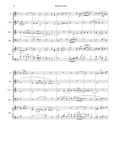 Sicut Cervus (Woodwind Quartet and Piano) image number null