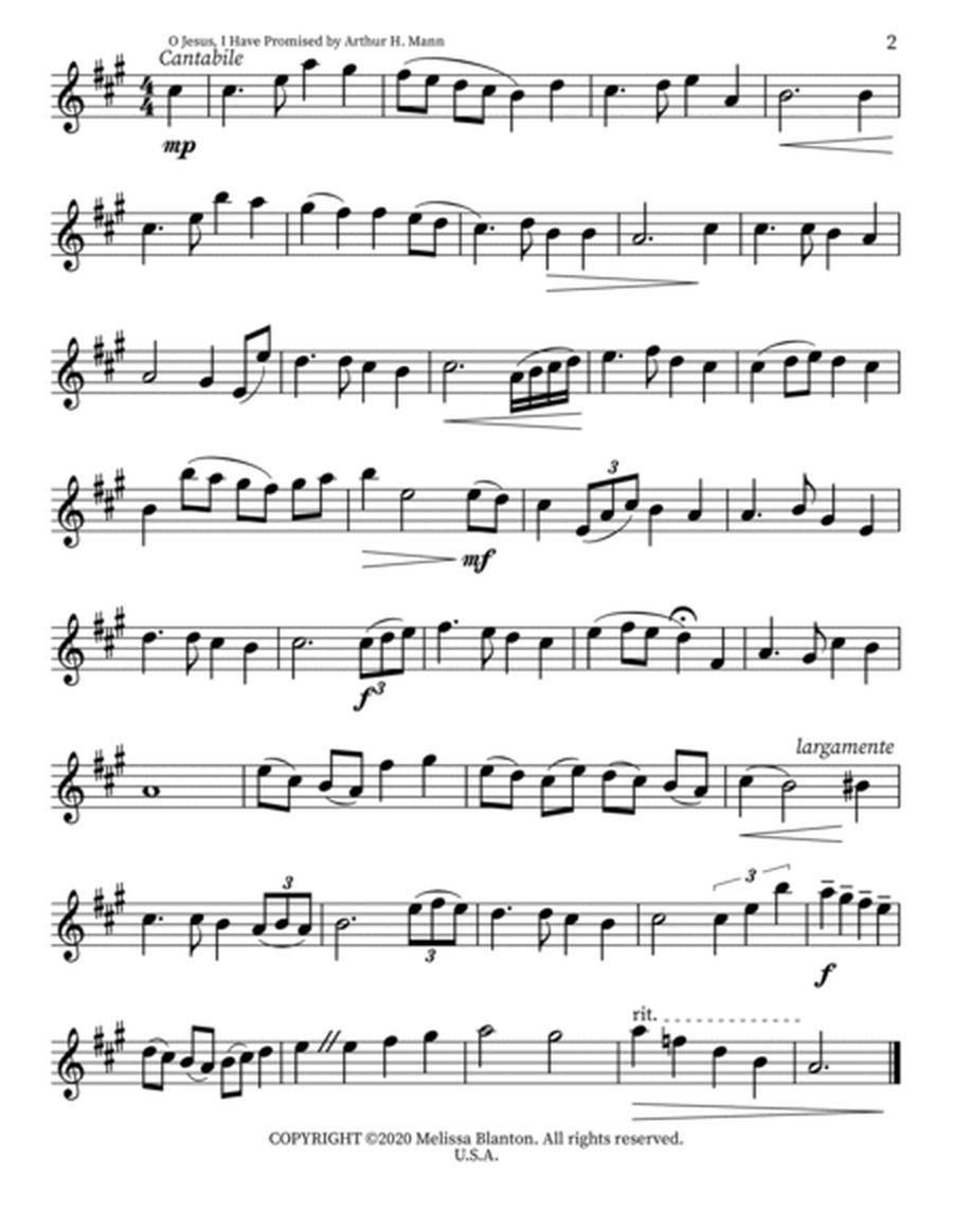10 Solo Hymn Tune Arrangements for Violin or Flute