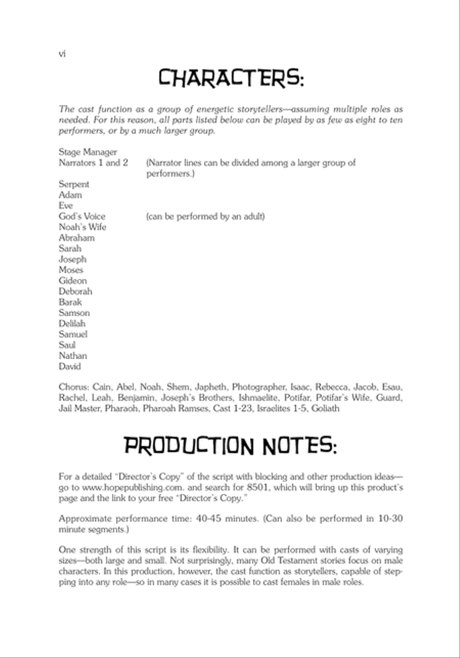 The Old Testament Fast Forward Unison Choir scores gallery preview page 8