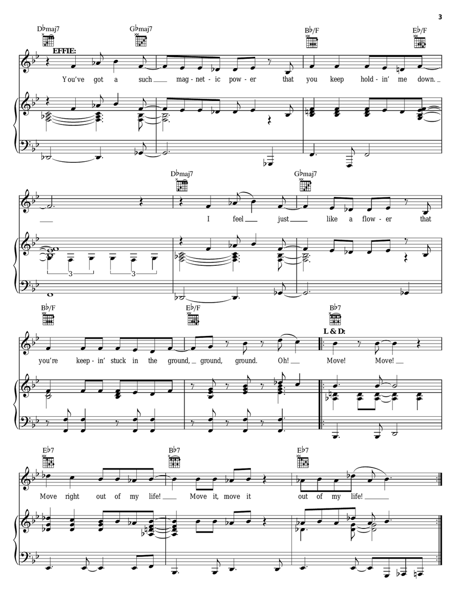 Move (You're Stepping On My Heart) Piano, Vocal, Guitar scores gallery preview page 3