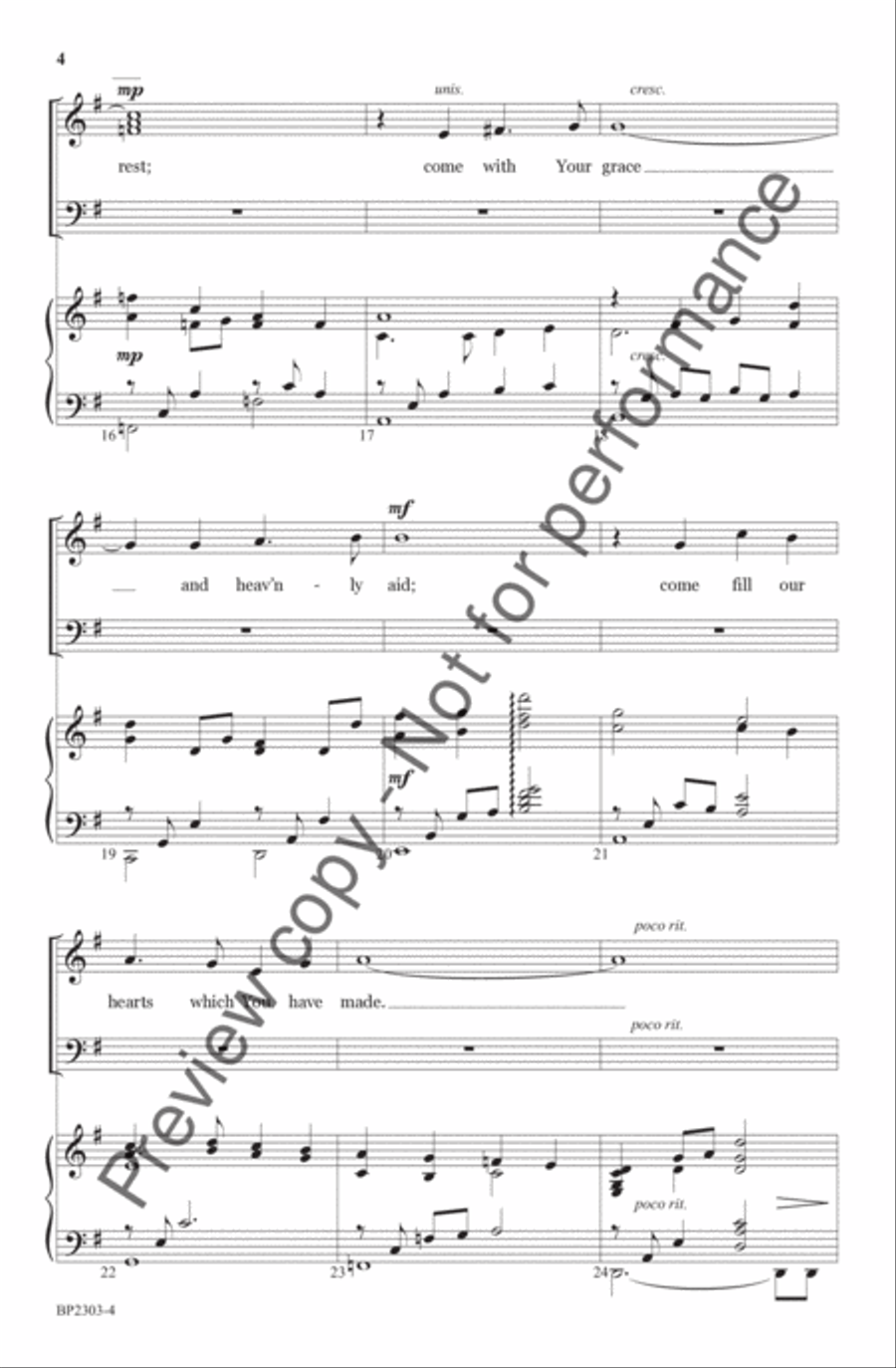 Come, Spirit, Come Come, Spirit, Come 4-Part scores gallery preview page 5