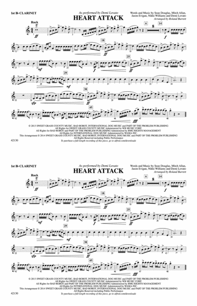 Heart Attack: 1st B-flat Clarinet