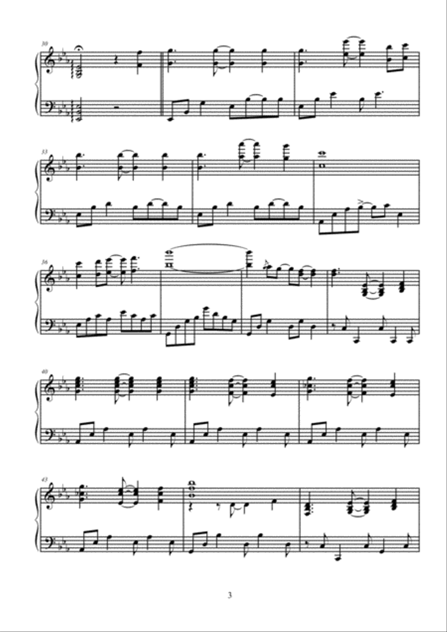 Quello che vorrei (What I Would Like) - piano solo - Luca Ottani Piano Solo scores gallery preview page 4