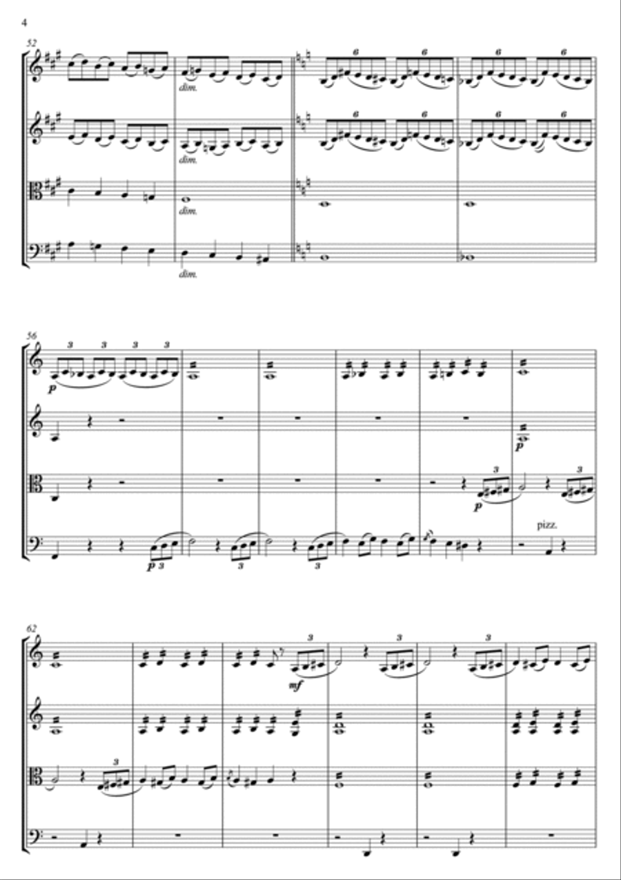 Marche Rakoczy String Quartet scores gallery preview page 5