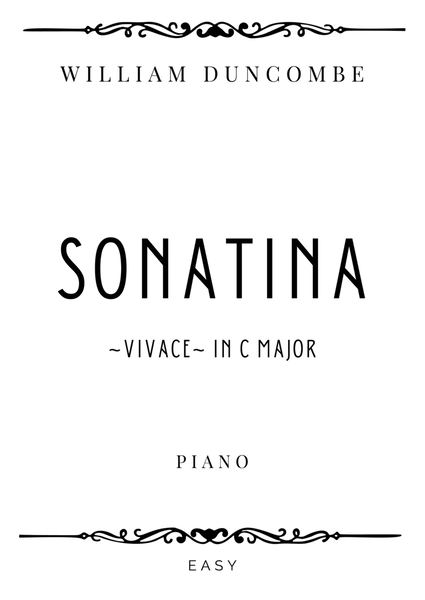 Duncombe - Sonatina in C Major (Vivave) - Easy image number null
