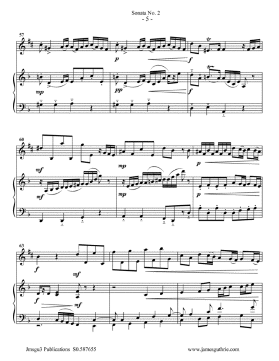 Vivaldi: Sonata No. 2 for Alto Clarinet & Piano E-Flat Clarinet scores gallery preview page 5