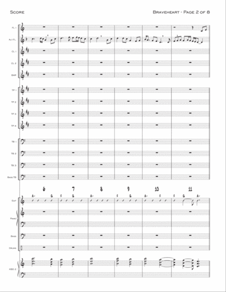 Braveheart - Main Title Jazz Ensemble scores gallery preview page 2