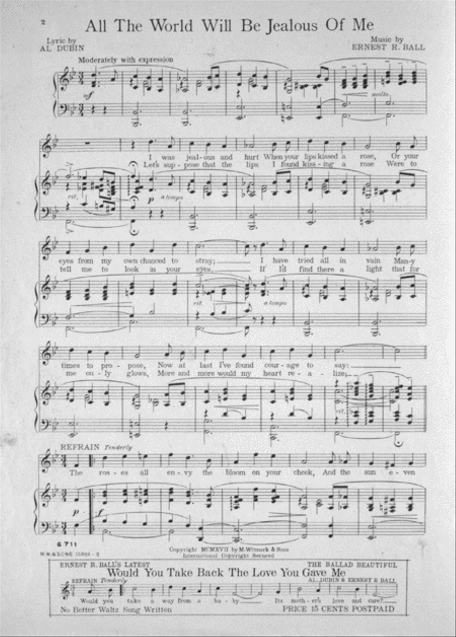 All the World Will Be Jealous of Me. Ballad Voice scores gallery preview page 2