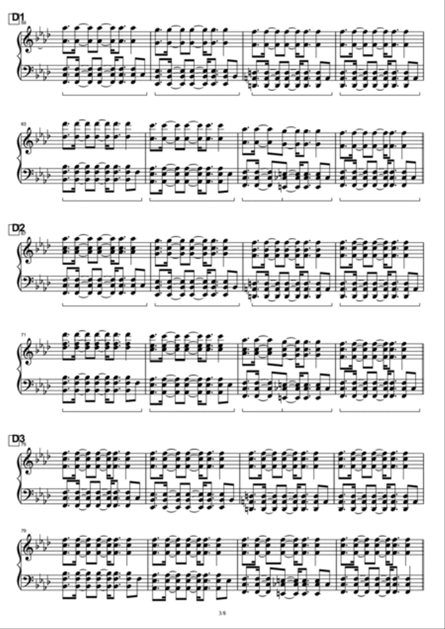 Intense Piano Solo scores gallery preview page 3