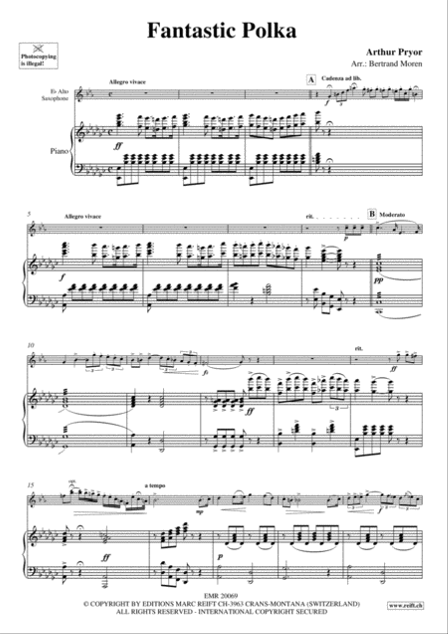 Fantastic Polka Alto Saxophone scores gallery preview page 3