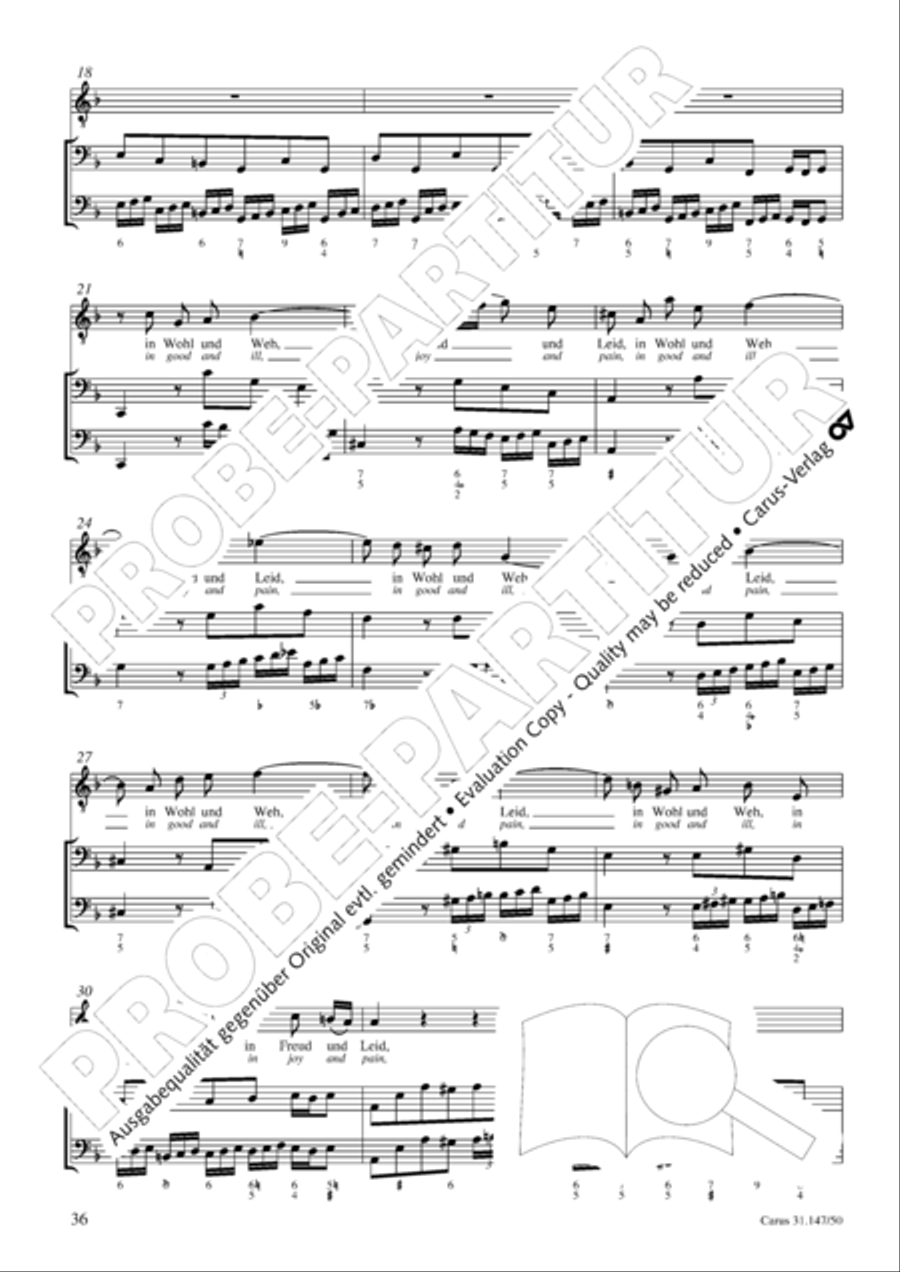 Heart and mouth and thought and action (Herz und Mund und Tat und Leben) (Herz und Mund und Tat und Leben) 4-Part scores gallery preview page 37