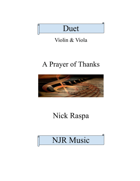 A Prayer of Thanks (Violin & Viola) image number null