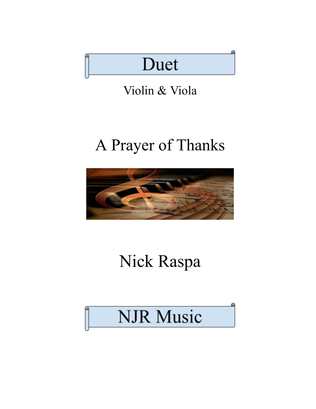 A Prayer of Thanks (Violin & Viola)