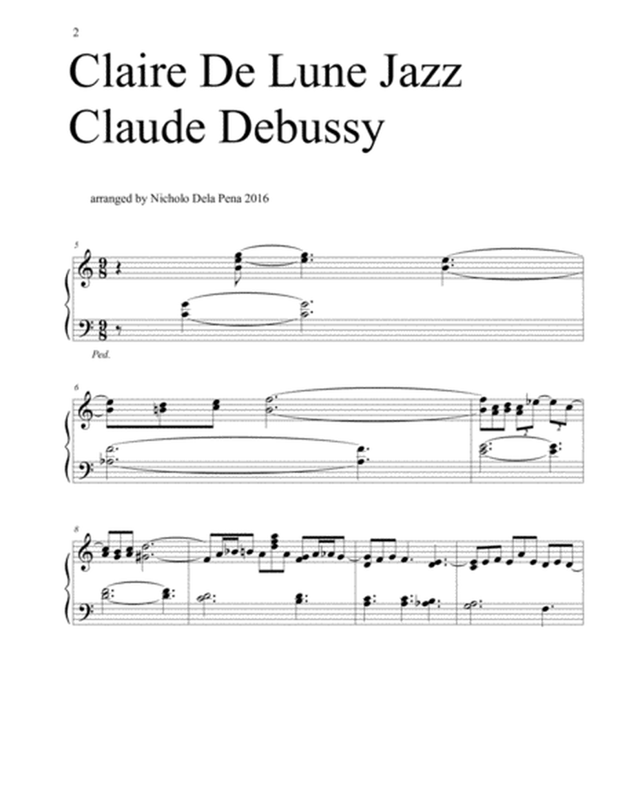 Claire de Lune CLaude Debussy in Jazz and 8 excerpt variations image number null