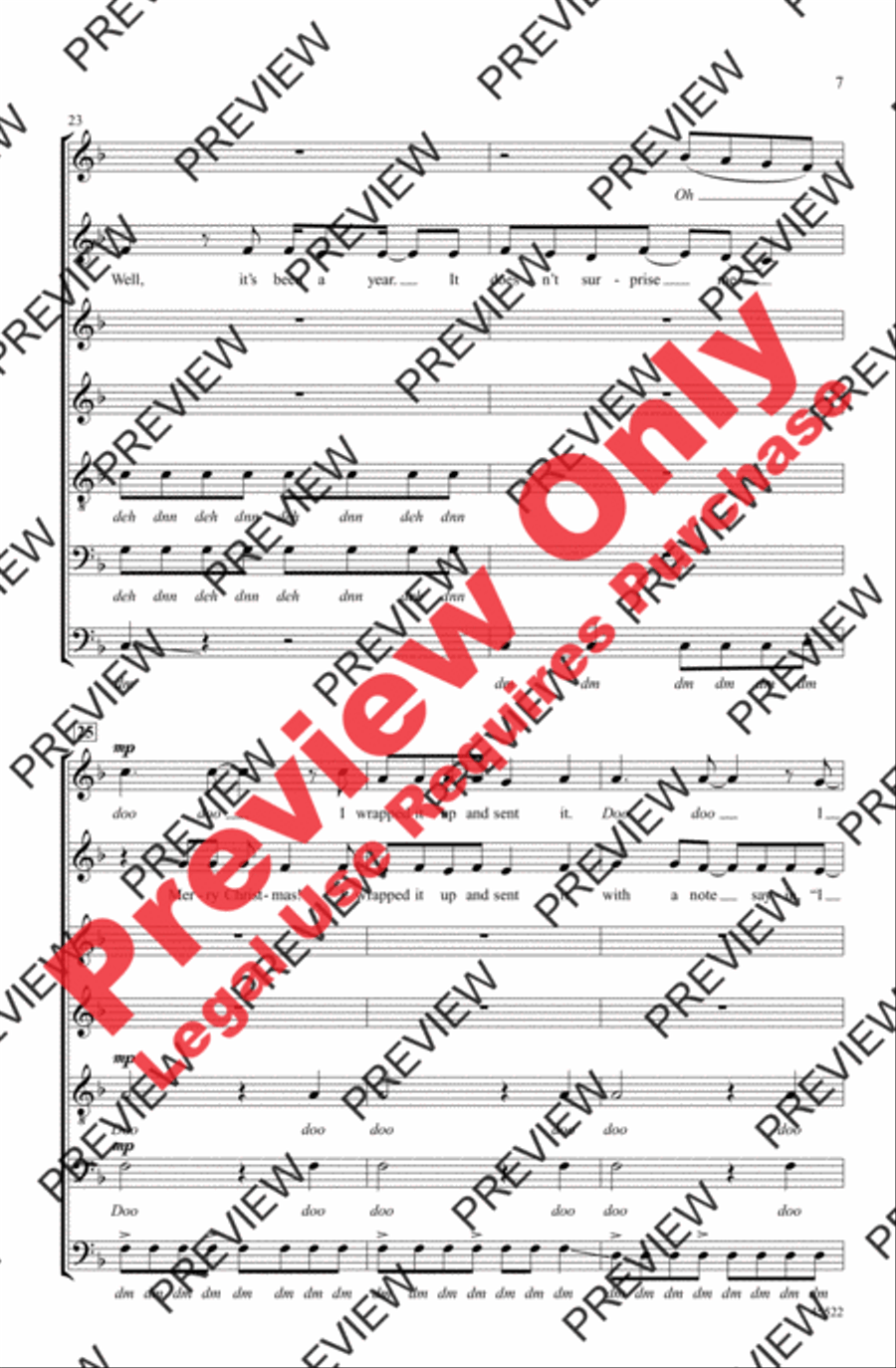 Last Christmas 4-Part scores gallery preview page 7