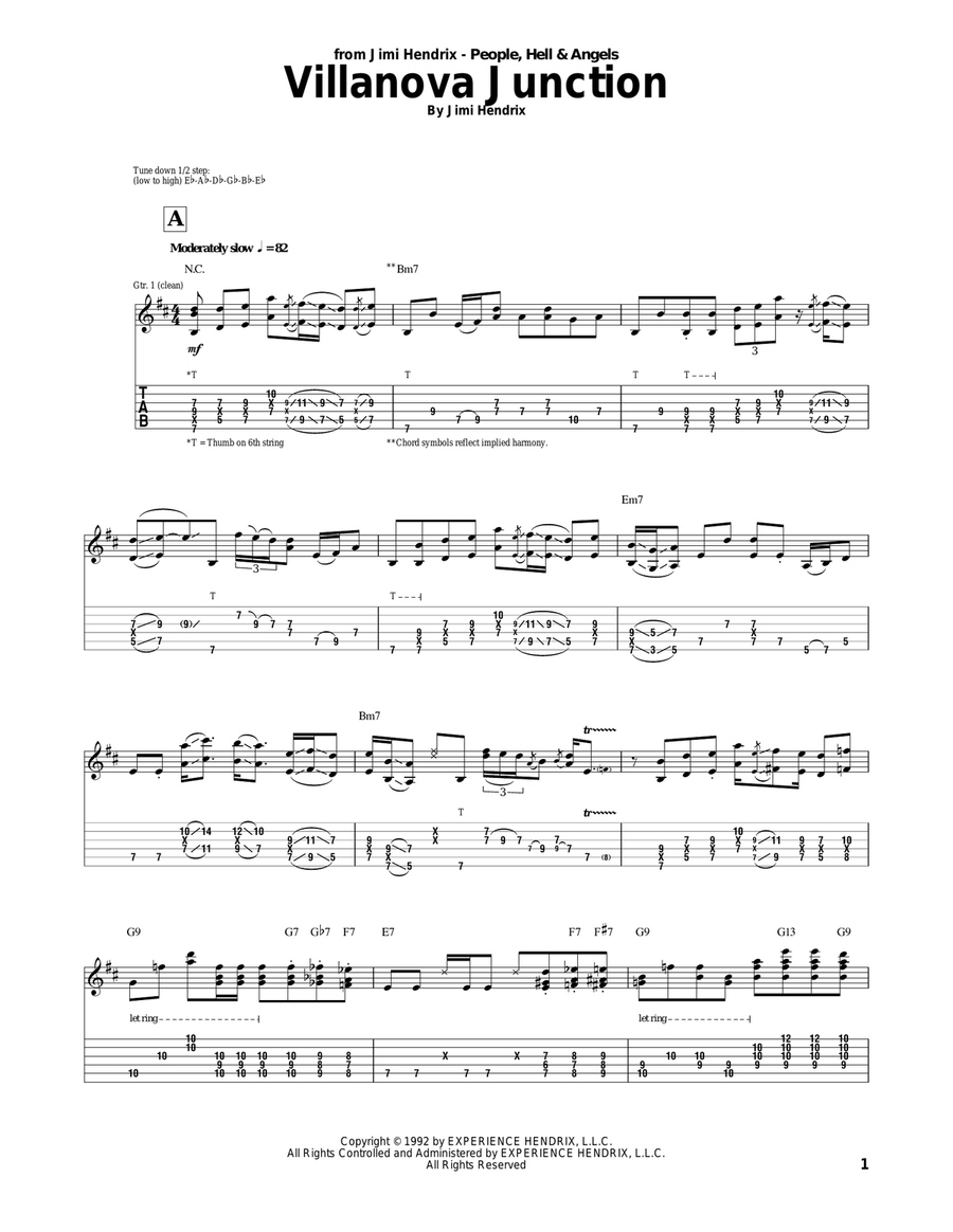 Villanova Junction Acoustic Guitar scores gallery preview page 1