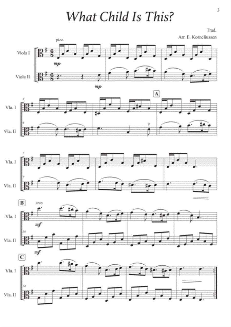 The Christmas Duet Book - 20 Christmas Carols For Two Violas String Duet scores gallery preview page 3