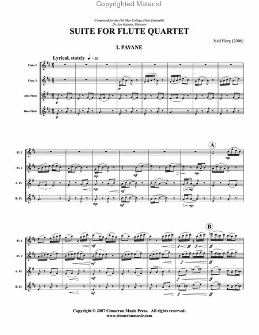 Suite for Flute Quartet Flute Quartet scores gallery preview page 2