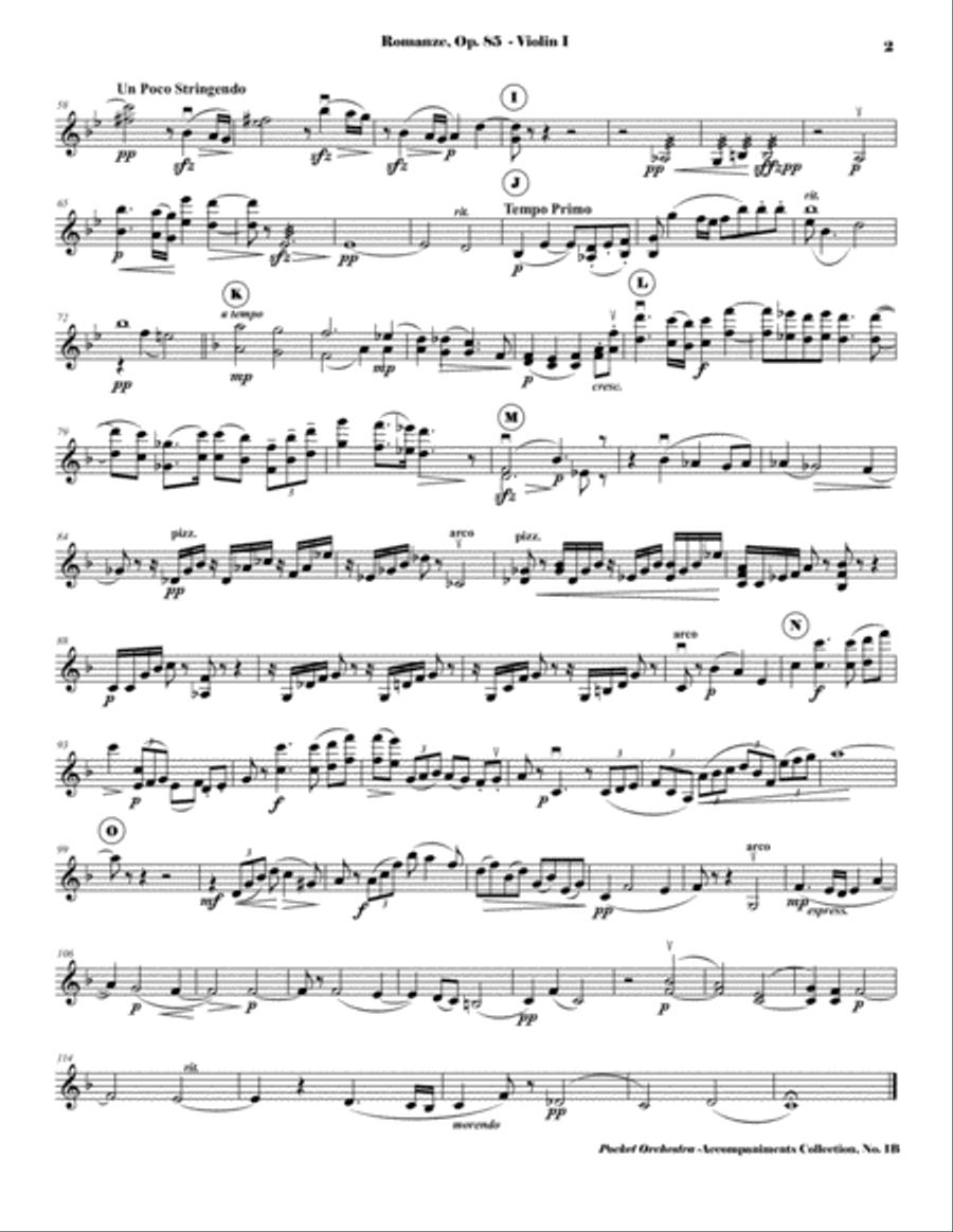 Bruch - Romanze for Viola and Orchestra, Op. 85 (Accompaniment Reduction for String Quartet, PARTS) String Quartet scores gallery preview page 3