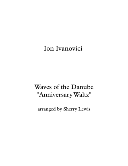 WAVES OF THE DANUBE "Anniversary Waltz" String Duo, Intermediate Level for violin and cello image number null