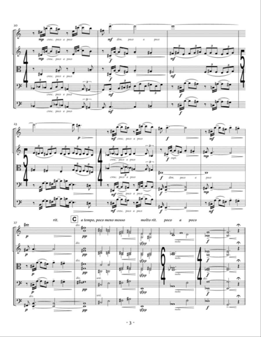 Three Darkened Landscapes - Score Only Chamber Music scores gallery preview page 4