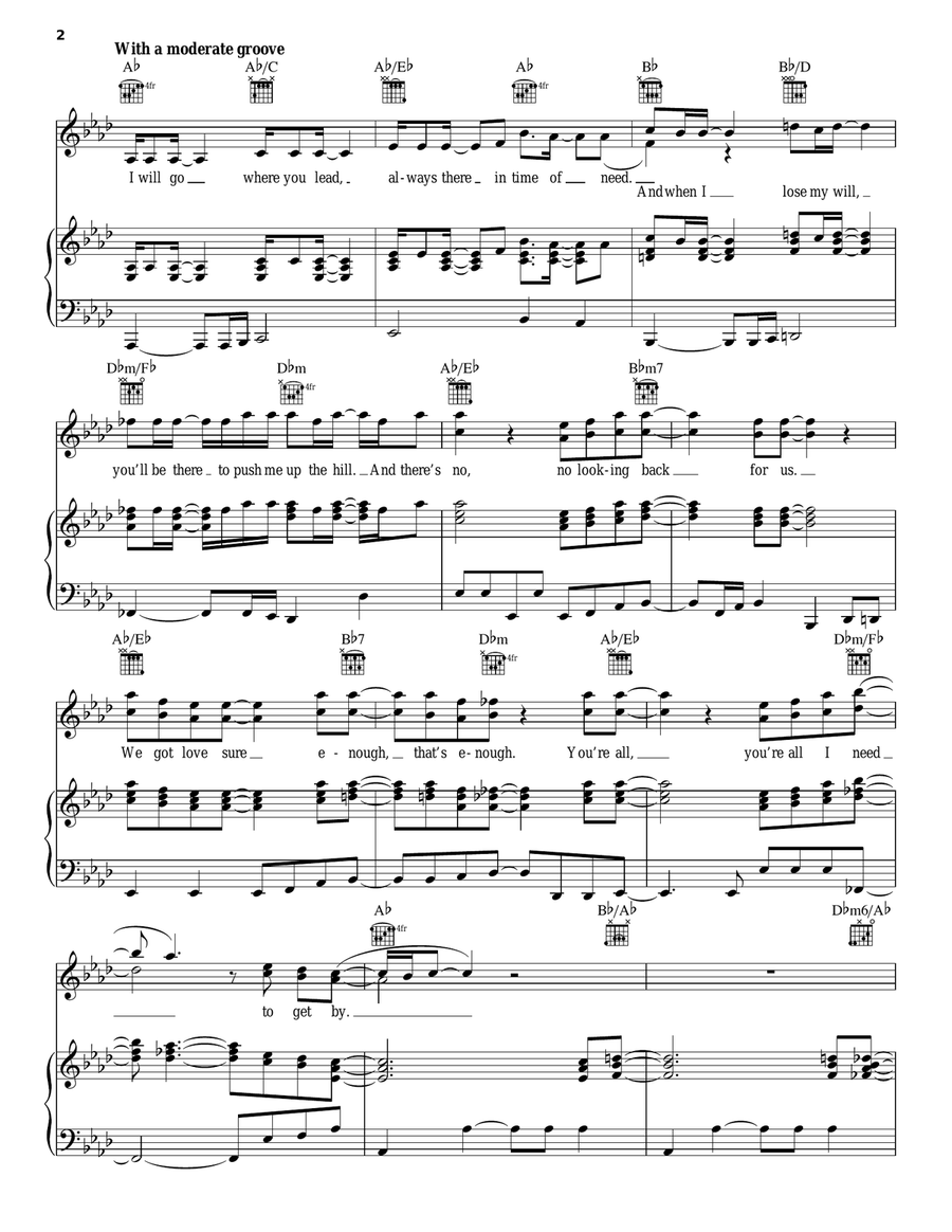 You're All I Need To Get By Acoustic Guitar scores gallery preview page 2