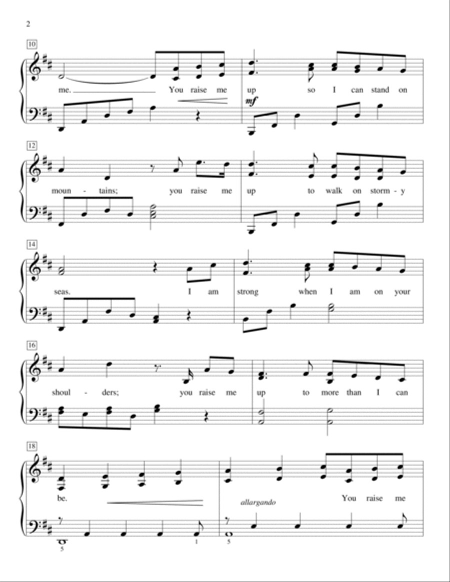 You Raise Me Up You Raise Me Up Piano Method scores gallery preview page 2