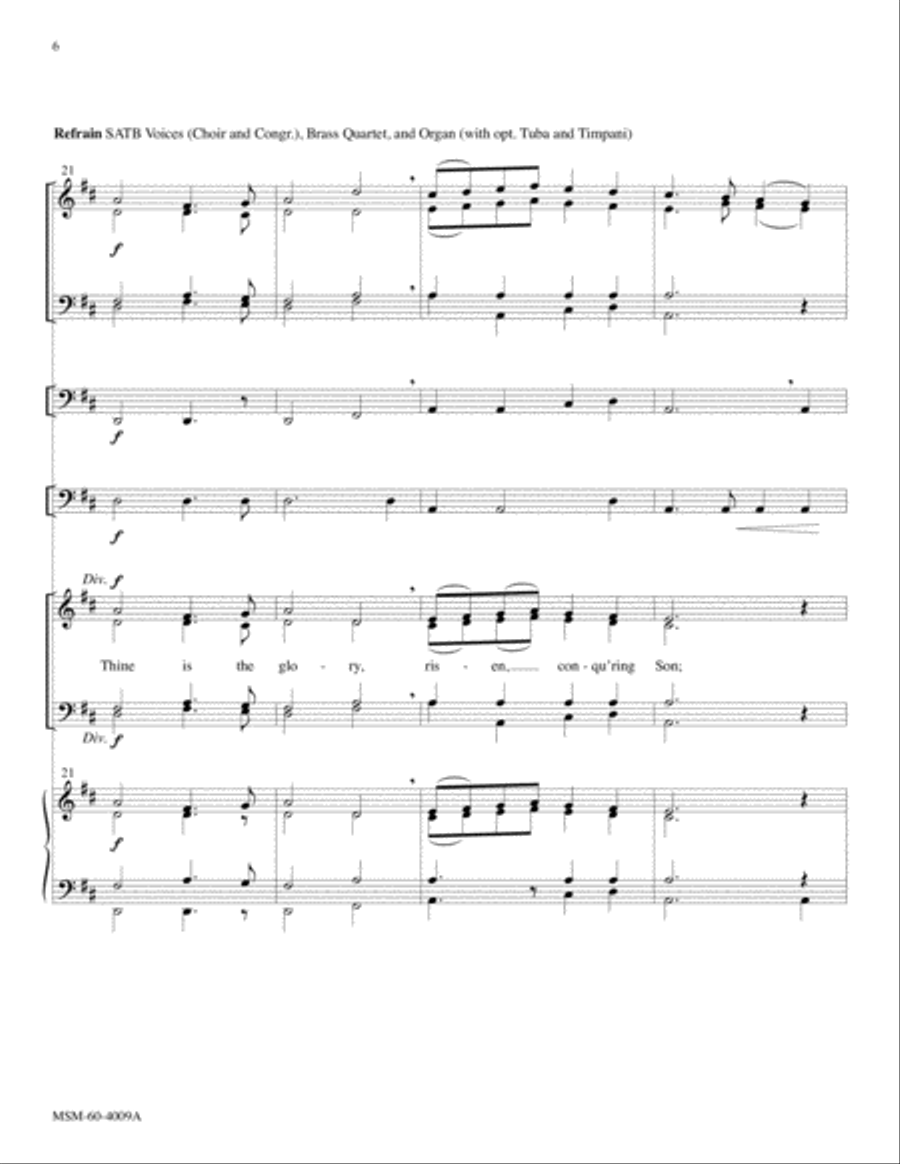 Thine Is the Glory Choir scores gallery preview page 6
