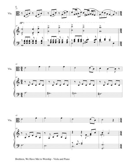 Gary Lanier: 3 GOSPEL HYMNS, Set IV (Duets for Viola & Piano) image number null